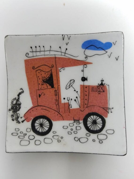 Pair of Steinbock Enamel Pin Dishes