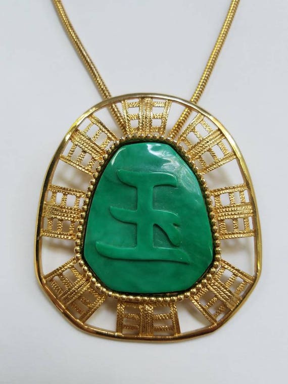 Asian Inspired Vintage Pendant/Pin - image 2