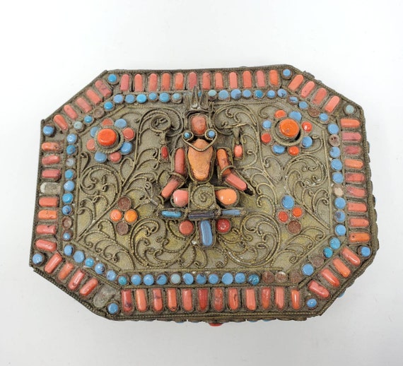 Vintage Nepalese Brass Box