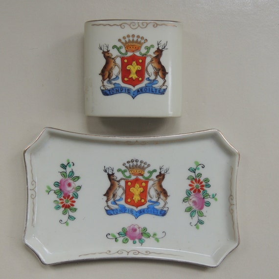 Cigarette Tray and Match Holder