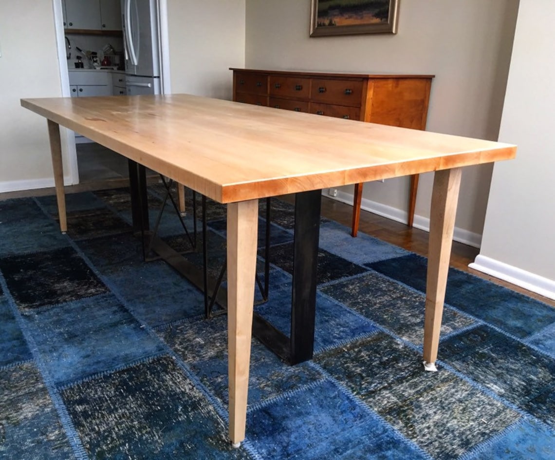 Apronless Maple Dining Table Etsy