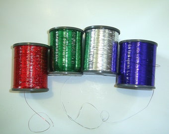 Black Lurex for Millinery and Crafting Vintage Lurex Thread Spool 457m 500 yrds