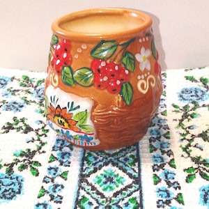 Сontainer for salt or other seasonings. Small vase. Vase. Baked clay (ceramics). Handmade. Salt Cellar. Pottery from Ukraine