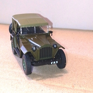 GAZ-67B (ГАЗ-67Б)、1943-1953 ソ連。ヴィンテージ。コレクター向けカーモデル 1/43 子供用車。レア。ミニカー。古い車。DeAGOSTINI