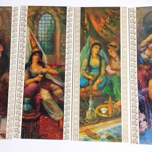 Arabische Vintage Postkarten. Romantische Serie. Romantische Postkarten. Sammler Postkarten. Gesammelt 1977-1980. Set aus 4 Stück