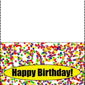 Happy birthday sprinkles 5*7 card