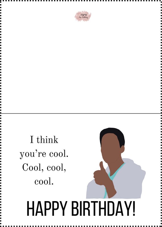 Community cool cool cool cool birthday card 5x7 | Etsy