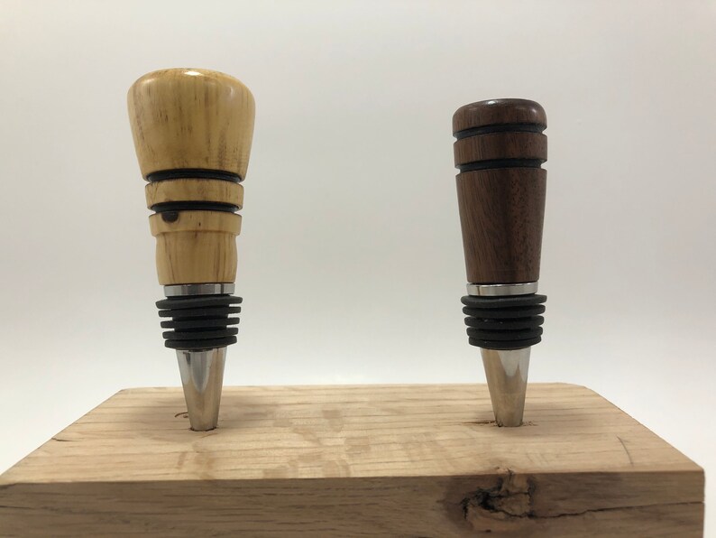 Wine bottle stoppers, Beautiful wood, gifts, Christmas gift, handmade, custom, made in USA. image 3