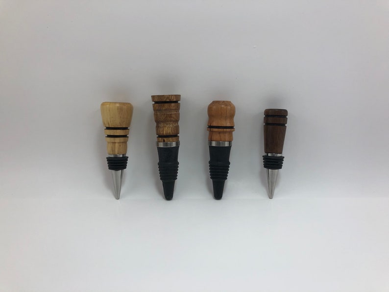 Wine bottle stoppers, Beautiful wood, gifts, Christmas gift, handmade, custom, made in USA. image 1