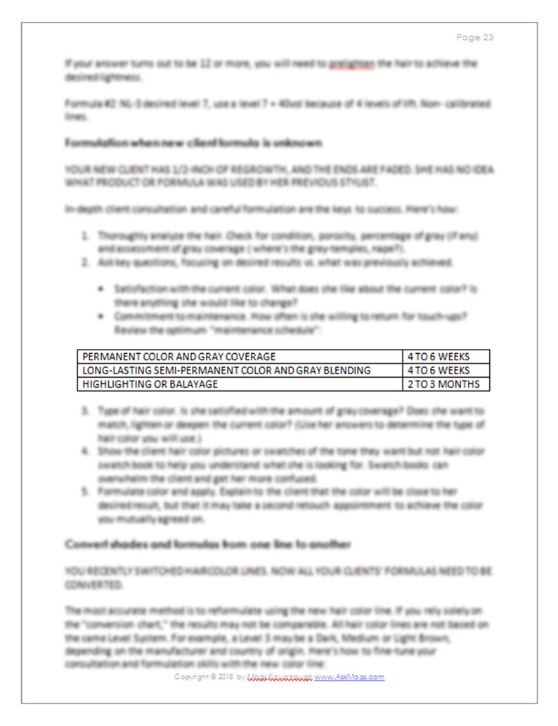 En expertguide till AVANCERAD färgkorrigering - e-bok av Mags Kavanaugh - Direkt digital nedladdning - Fråga Mags - En stylist 911 - e-bok bild 4