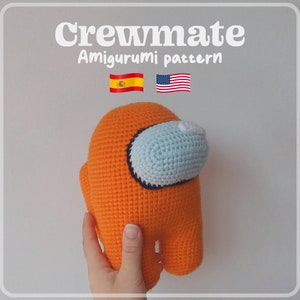 AMIGURUMI-MUSTER, Häkelmuster für Crewmate | Spanische und englische Anleitung (digitales Muster, PDF).