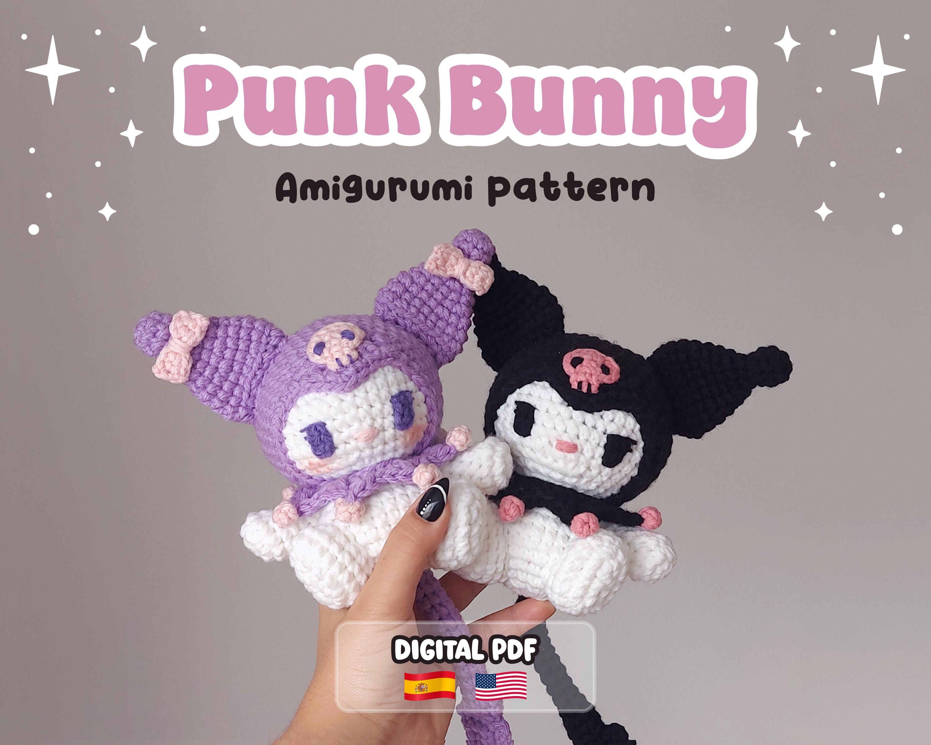 AMIGURUMI PATTERN, Punk Emo Bunny, Alternative Cat Amigurumi