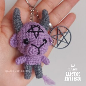 Baphomet Keychain; crochet toy. (Finished product)