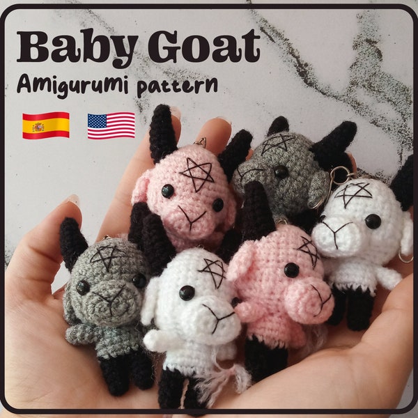 Baby Goat amigurumi Pattern. Baphomet. ESP/ENG (Digital Pattern)