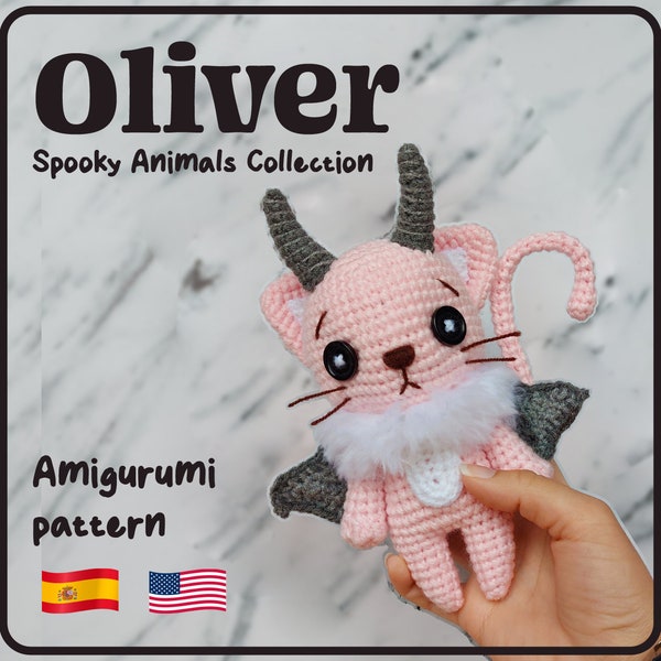 Oliver- Spooky Animals Collection. Amigurumi Pattern. ESP/ENG (Patrón Digital)