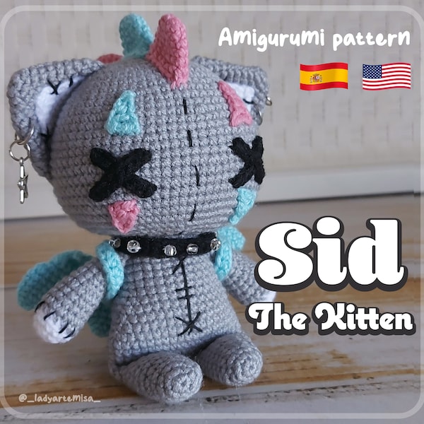 Sid, the Kitten Amigurumi Pattern ESP/ENG (Digital pattern)