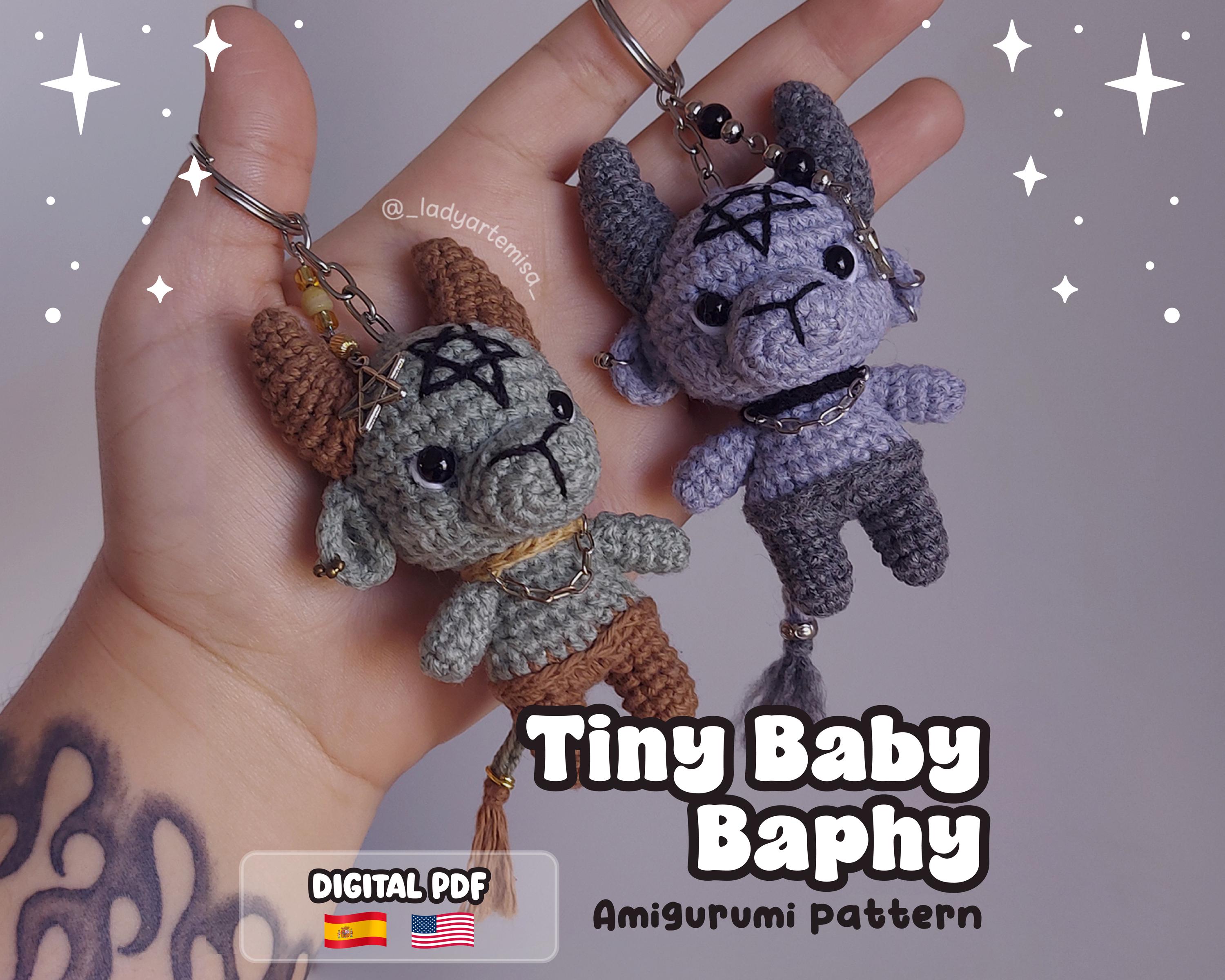 AMIGURUMI PATTERN, Tiny Baby Baphy, Baphomet Crochet, Cute Demon