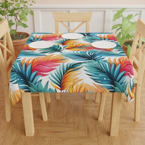 Tropical palm table cloth, Palm table cloth, House warming gift, Home decor, Table cloth, Summer table cloth, Tropical table cloth