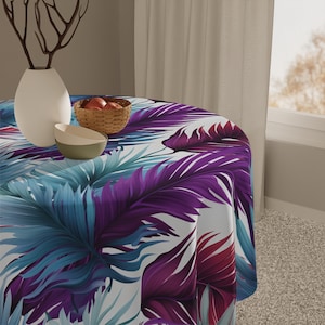 Tropical palm table cloth, Palm table cloth, House warming gift, Home decor, Table cloth, Summer table cloth, Tropical table cloth