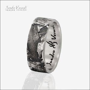 Silver Men&#39;s Ring Silver Band Ring Unisex Silver 925 Ring Vintage /R067