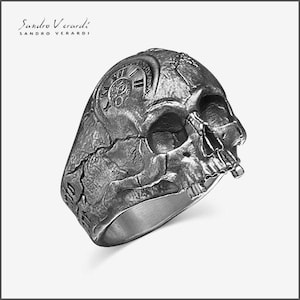 Silver ring „Memento mori“