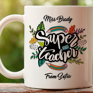 Super teacher mug personalised gift