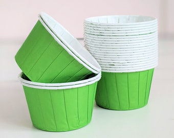 Muffin Cupcake Liner Mini Backförmchen, Plissee Grün Einzigartige Gastgeschenke Cupcake Förmchen Pappbecher
