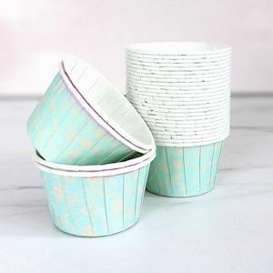 Moldes para cupcakes, moldes para muffins de huevo, moldes plisados de alta calidad con diseño floral de huevo de pato para hornear cupcakes