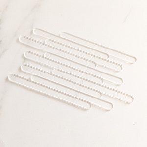 10 Pack Clear Gloss Acrylic Cakesicle Cake Pop Popsicle Lolly Lollipop Sticks