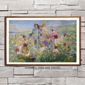 Georges Rochegrosse: Le chevalier aux fleurs /The Knight of the Flowers (1894) - Arthurian & Magic fine art giclee reproduction print
