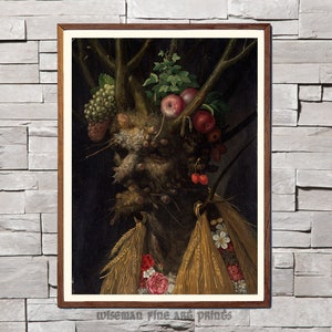 Giuseppe Arcimboldo - Four Seasons in One Head (1590) - Nature & Italian Mannerism fine art giclee reproduction print