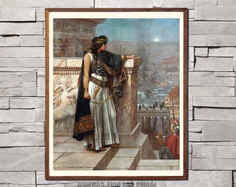 Herbert Gustav Schmalz:  Zenobia&#39;s last look on Palmyra (1888) - Pagan & Ancient Egypt fine art giclee reproduction print