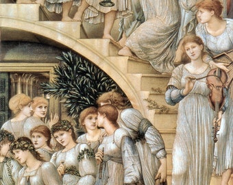 Edward Burne-Jones: The Golden Stairs (1876-1880) - Pre-Raphaelites & Symbolism fine art giclee reproduction print