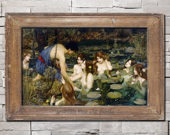 John William Waterhouse: Hylas and the Nymphs - pre-raphaelites Pagan & Goddess fine art giclee reproduction print