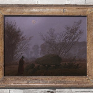 Caspar David Friedrich - Ein Spaziergang in der Abenddämmerung - Landschaft & Naturalistische Kunst Giclee Reproduktion Druck