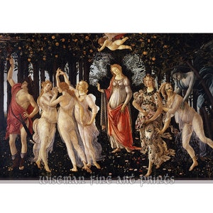 Sandro Botticelli: Primavera Spring Pagan & Magic fine art giclee reproduction image 1