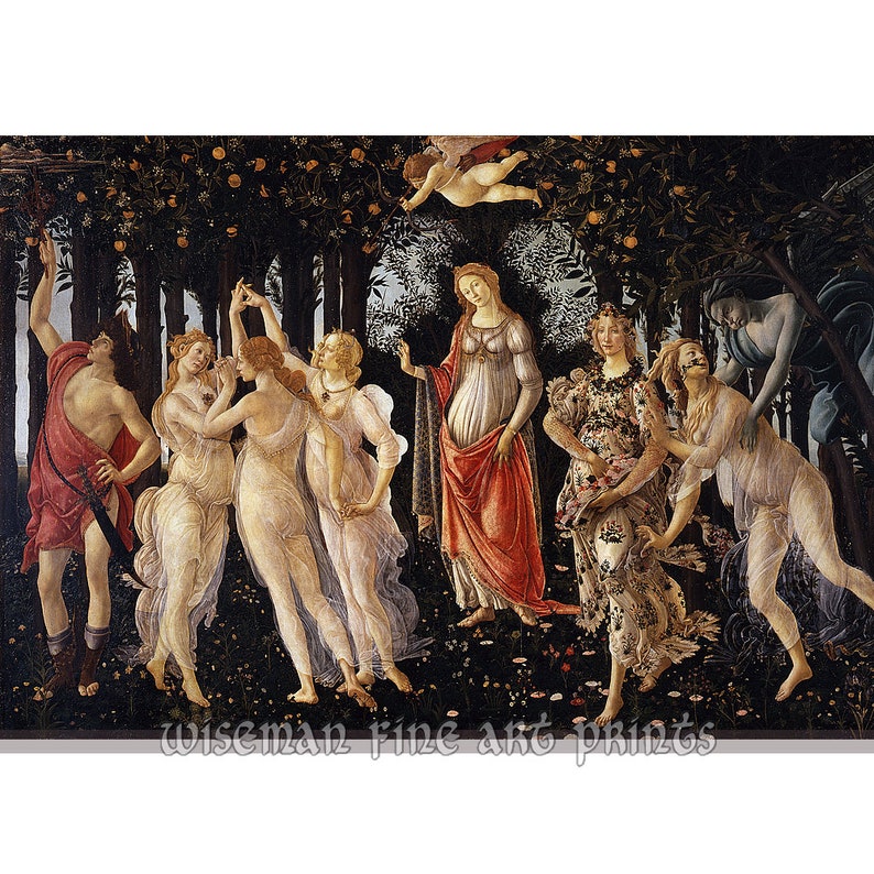 Sandro Botticelli: Primavera Spring Pagan & Magic fine art giclee reproduction image 1