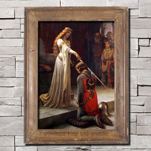 Edmund Blair Leighton: The Accolade - Pagan & Chivalry fine art giclee reproduction print