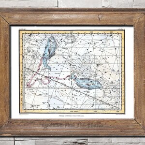 Himmlischer Atlas, 1822, FISCHE, von Alexander Jamieson - Sternzeichen Antike Karte Fine Art Giclee Reproduktion Druck