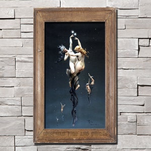 Luis Ricardo Falero: Twin Stars - Pagan & sacred fine art giclee reproduction print