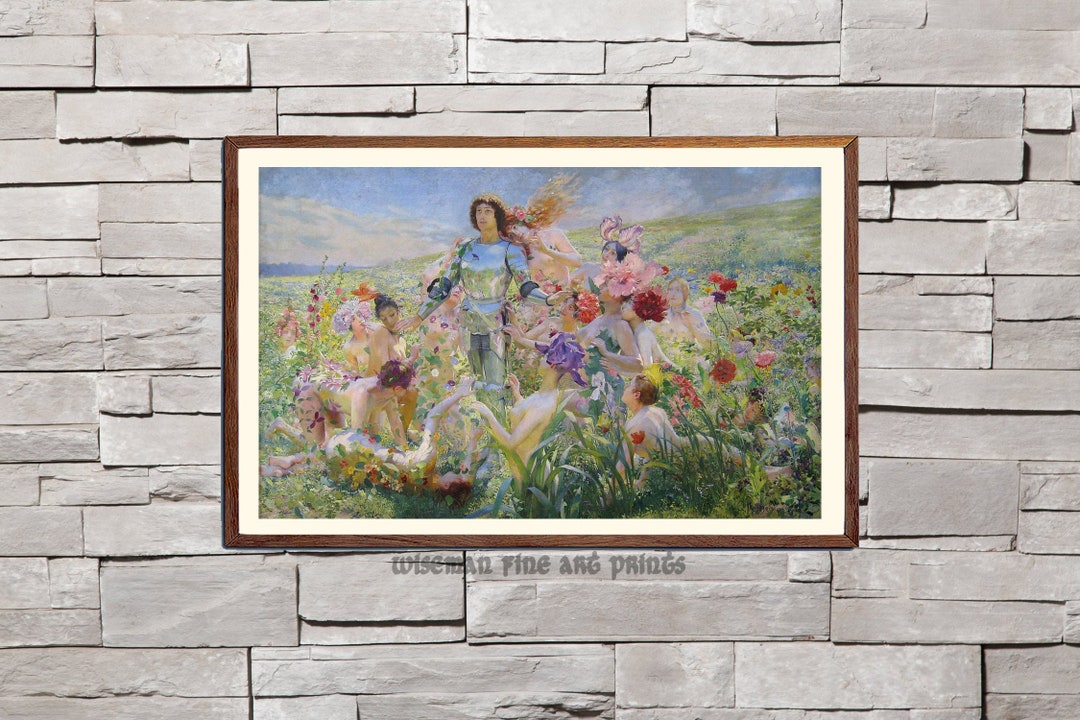 Rochegrosse Le Chevalier Aux Fleurs /the Knight of the Flowers (1894) Arthurian