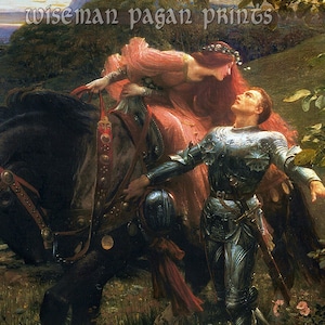 Frank Dicksee: La Belle Dame sans Merci - Pagan & Chivalry fine art giclee reproduction