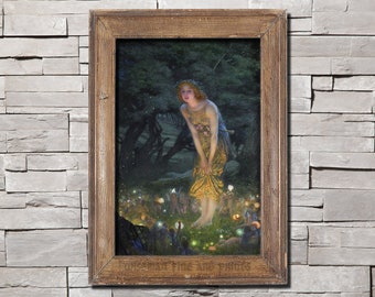 Edward Robert Hughes: Midsummer's Eve pre-raphaelites Pagan & fairies fine art giclee reproduction print