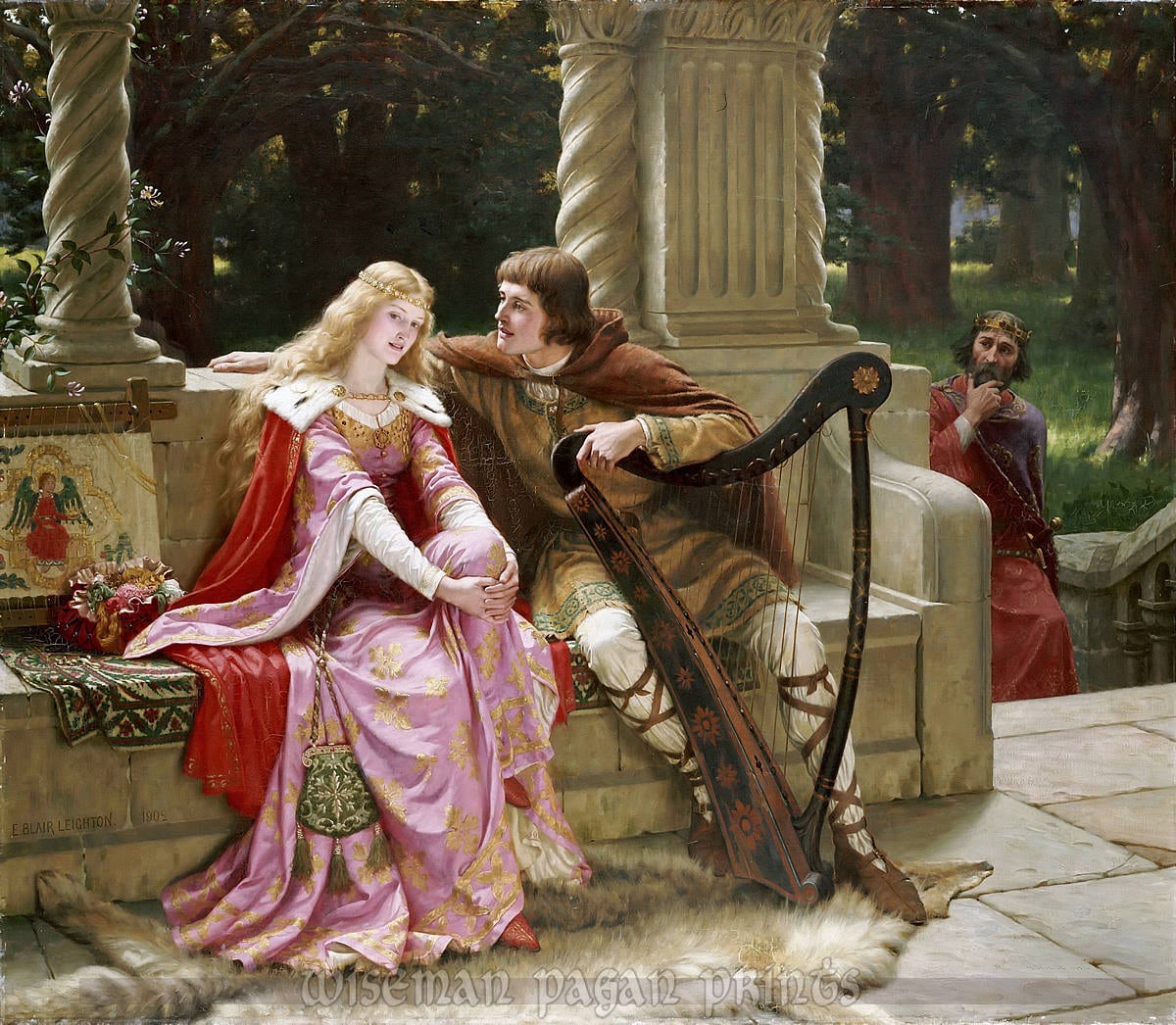 Edmund Blair Leighton: Tristan and Isolde - Pagan & Chivalry fine art giclee reproduction