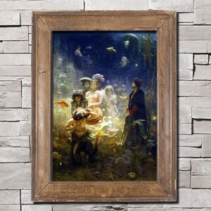 Ilya Repin: Sadko in the Underwater Kingdom (1876) - Magic & fairy fine art giclee reproduction print