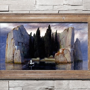 Arnold Bocklin: Die Toteninsel (Isle of Dead) - Pagan & symbolist fine art giclee reproduction print
