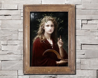 The Red Druidess por Lionel Royer- Pagan & Magic fine art giclee reproducción print