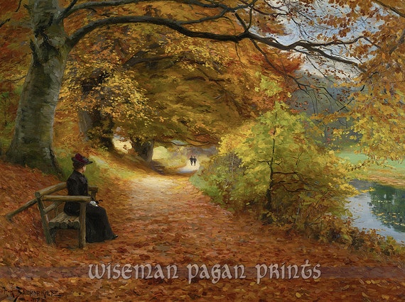 H.a.brendekilde: A Wooded Path in Autumn (1902) Pagan & Autumn