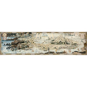 Bernard Sleigh : carte du pays des fées - reproduction giclée d'art païen et fantastique