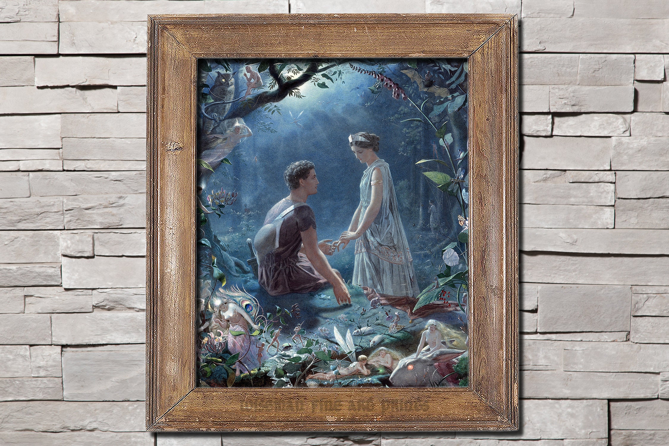 John Simmons Hermia and Lysander Pagan and Fairies Fine Adult Picture